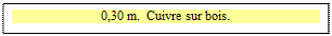 Zone de Texte: 0,30 m.  Cuivre sur bois.

