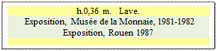 Zone de Texte: h.0,36 m.   Lave.
 Exposition, Muse de la Monnaie, 1981-1982 
Exposition, Rouen 1987 

