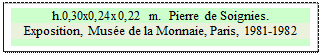 Zone de Texte: h.0,30x0,24x0,22 m.  Pierre de Soignies.
Exposition, Muse de la Monnaie, Paris, 1981-1982

